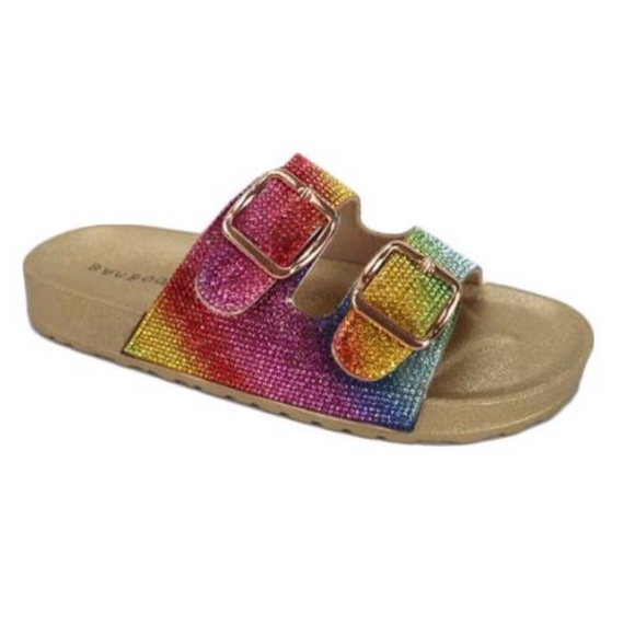 Rainbow rhinestone slides - Picture 3 of 3